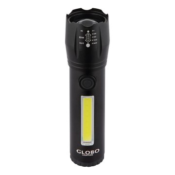 Globo - Linterna recargable LED/3W/5V + COB/3W 5500K 1200 mAh