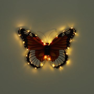 Globo - Luminaria solar LED/3V IP44 200 mAh mariposa