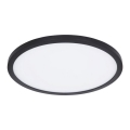 Globo - Luz de techo LED regulable para baño LED/18W/230V diá. 29,4 cm IP44 negro