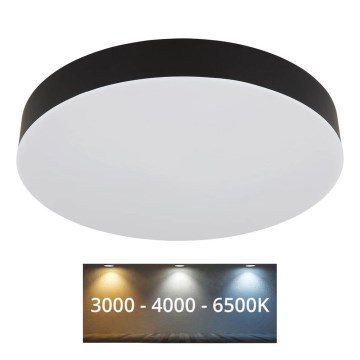 Globo - Plafón LED LED/24W/230V 3000K/4000K/6500K diá. 30 cm negro