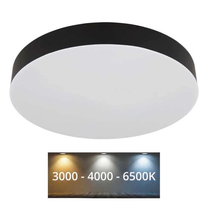 Globo - Plafón LED LED/24W/230V 3000K/4000K/6500K diá. 30 cm negro