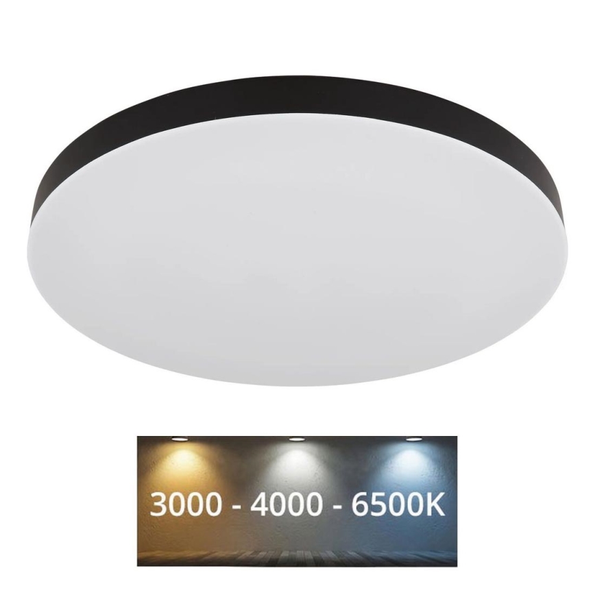 Globo - Plafón LED LED/50W/230V 3000K/4000K/6500K diá. 50 cm negro