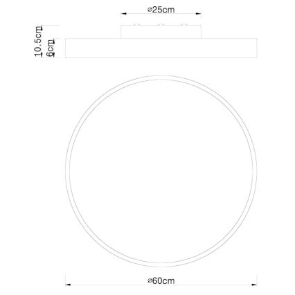 Globo - Plafón LED regulable LED/48W/230V 3000-6000K + control remoto