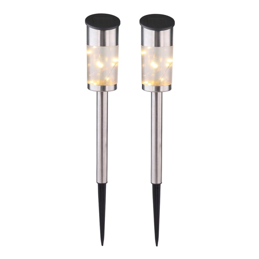 Globo - SET 2x Lámpara solar 10xLED/0,06W/1,2V IP44