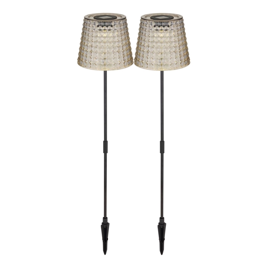 Globo - SET 2x Lámpara solar LED LED/0,06W/3V IP44 gris