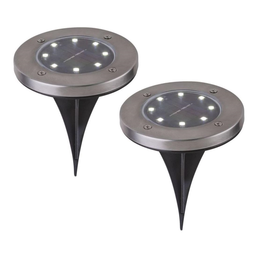Globo - SET 2x Lámpara solar LED LED/0,8W/3V IP44 300 mAh