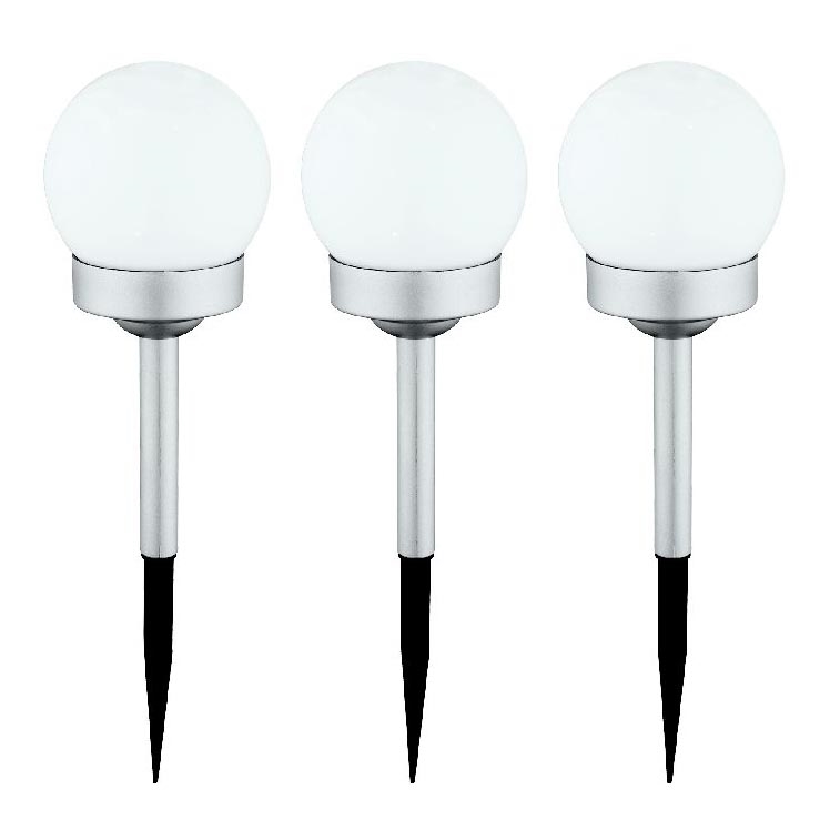 Globo - SET 3x Lámpara solar LED LED/0,06W/3V 4000K diá. 10 cm IP44