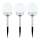 Globo - SET 3x Lámpara solar LED LED/0,06W/3V 4000K diá. 10 cm IP44