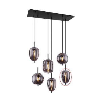 Globo - Tulipa de repuesto para lámpara BLACKY E14, negra, diámetro 15,8 cm