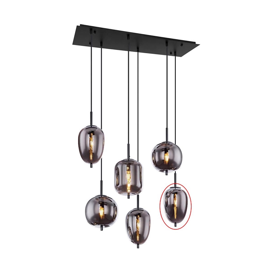 Globo - Tulipa de repuesto para lámpara BLACKY E14, negra, diámetro 15,8 cm
