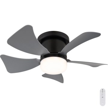 Globo - Ventilador de techo LED regulable LED/10W/230V 3000-6500K gris + mando a distancia