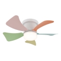 Globo - Ventilador de techo LED regulable LED/10W/230V 3000-6500K multicolor + mando a distancia