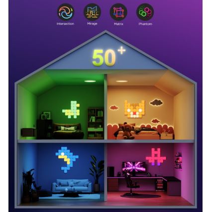 Govee - 10x Paneles mini inteligentes RGBIC Wi-Fi