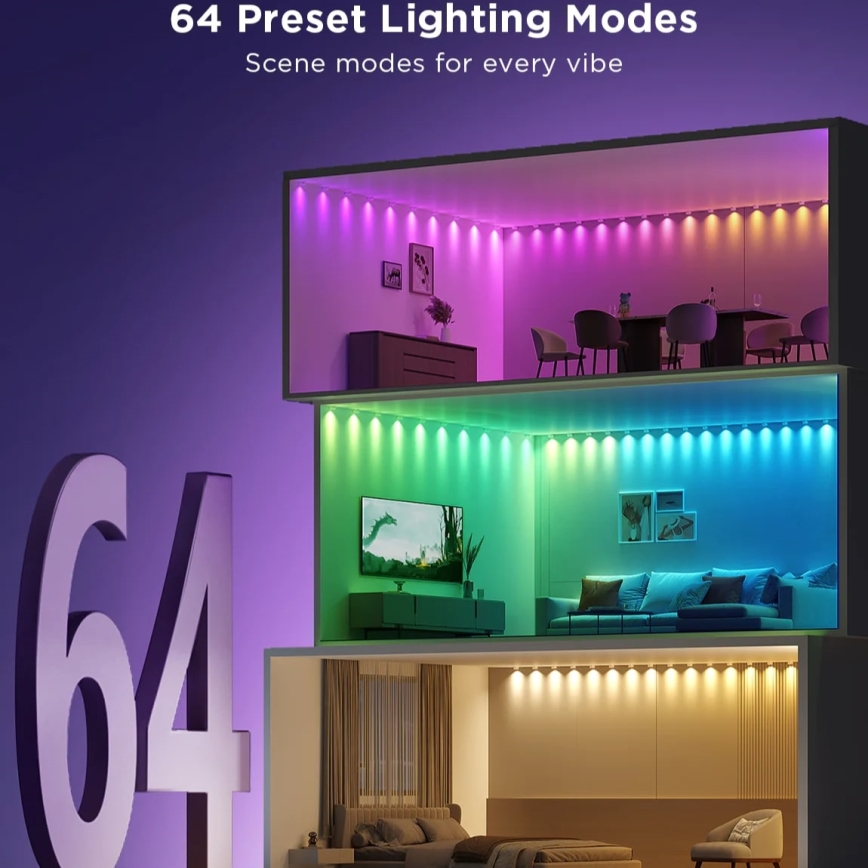 Govee - Cadena de luces LED RGBIC 5m Wi-Fi