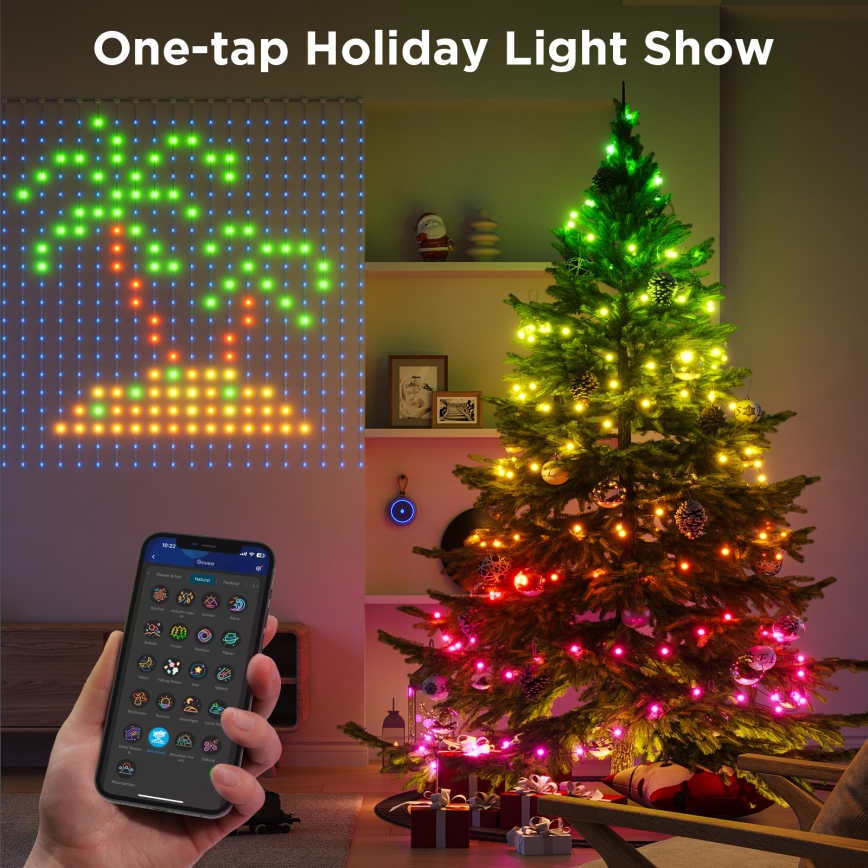 Govee - Cadena decorativa LED RGB regulable LED/15W/230V IP65 Wi-Fi