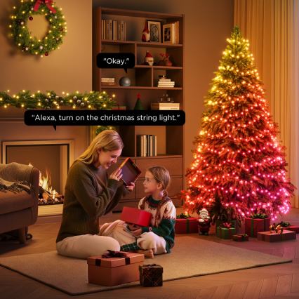 Govee - Cadena LED RGBICW de Navidad para exteriores 2700-6500K 20m Wi-Fi Matter IP66