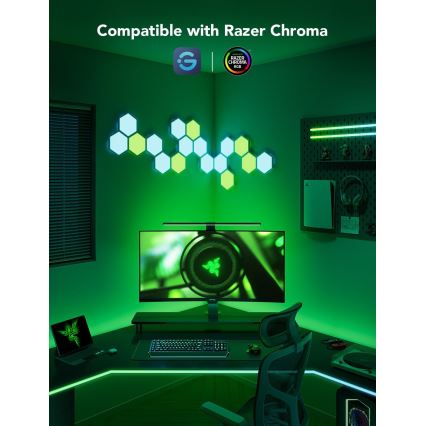 Govee - Iluminación de monitor inteligente LED RGBIC Dreamview G1 de 27-34 Wi-Fi