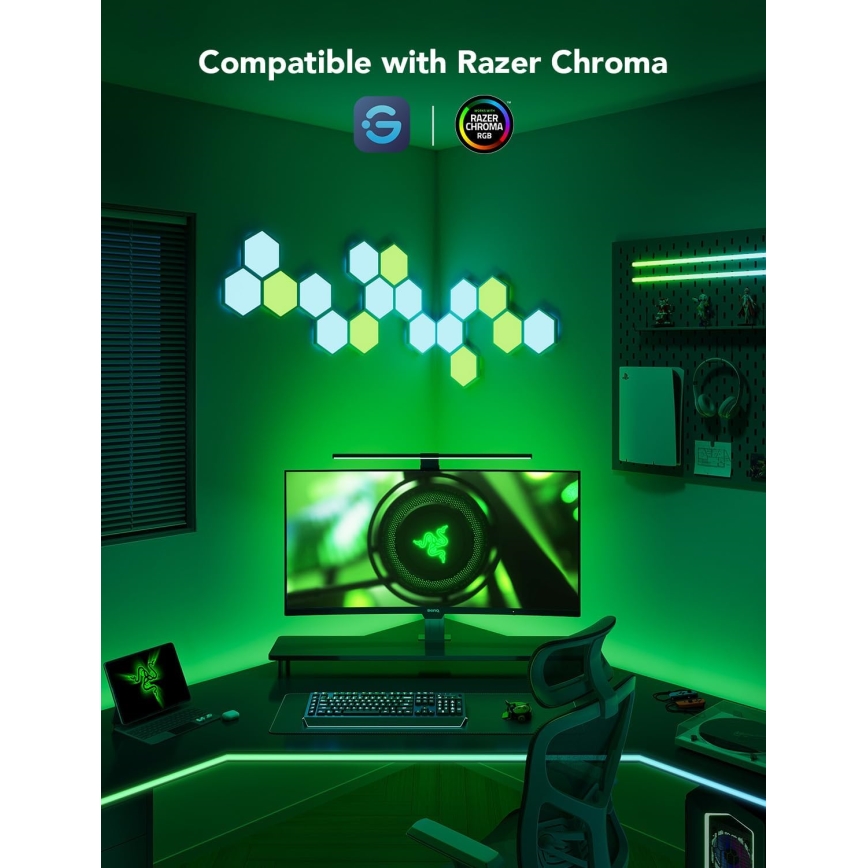 Govee - Iluminación de monitor inteligente LED RGBIC Dreamview G1 de 27-34 Wi-Fi
