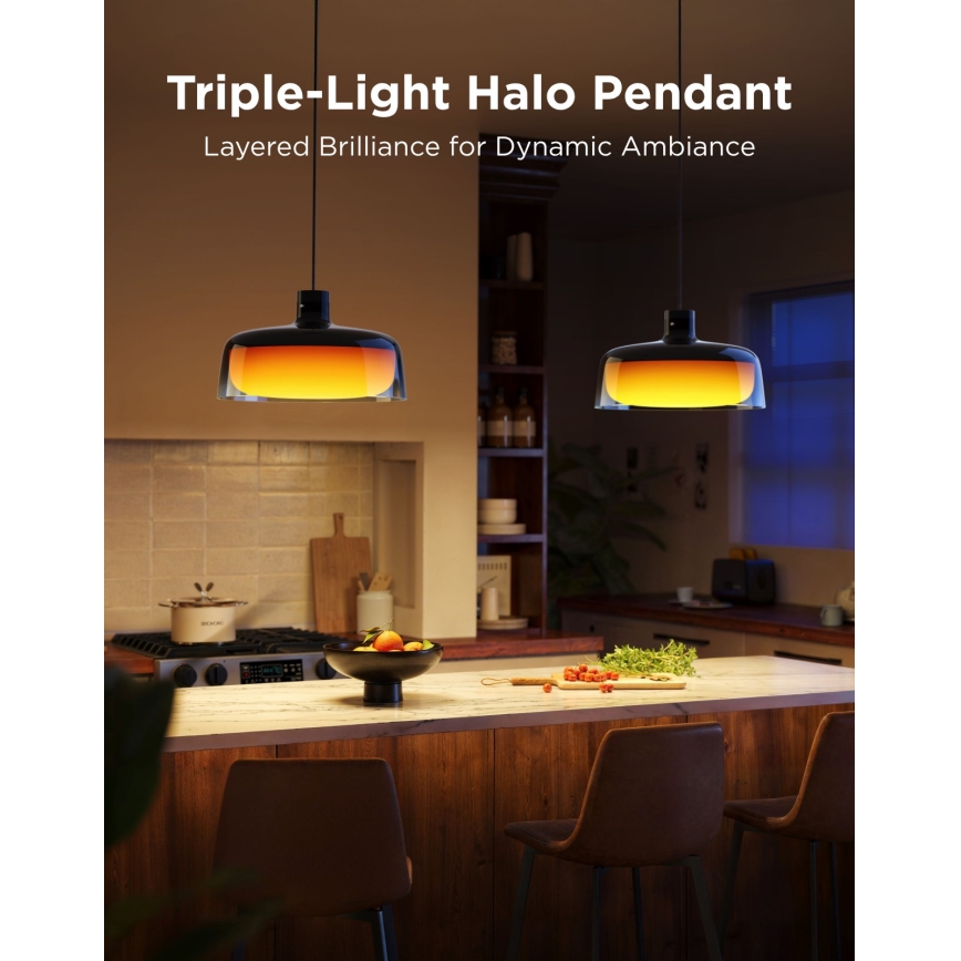 Govee - Lámpara colgante regulable LED RGBICWW en cable LED/21W/230V Matter Wi-Fi