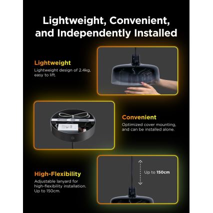 Govee - Lámpara colgante regulable LED RGBICWW en cable LED/21W/230V Matter Wi-Fi
