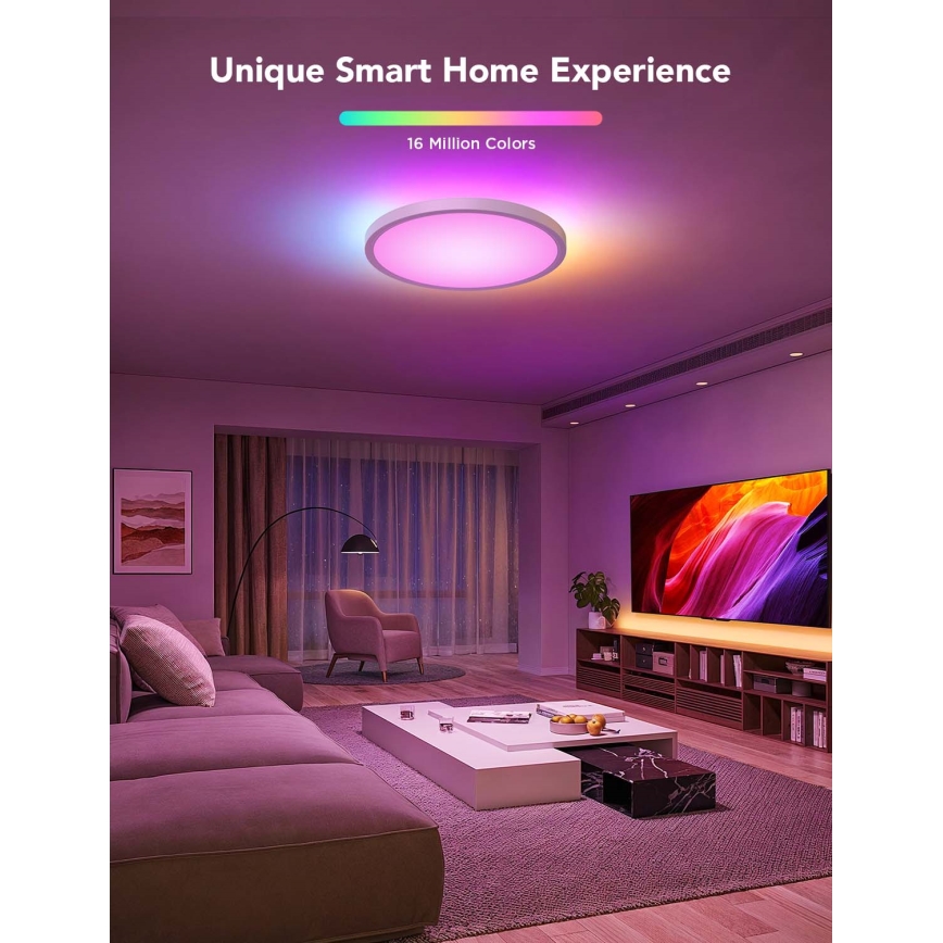 Govee - Luminaria de techo LED RGBICWW regulable LED/29W/230V diámetro 30 cm Matter Wi-Fi