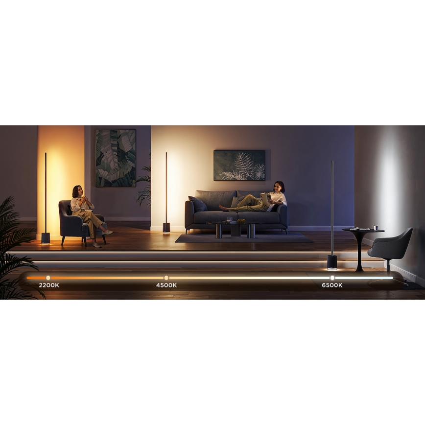 Govee - Lámpara LED de pie con altavoz Pro RGBICWW 2200-6500K Wi-Fi + control remoto