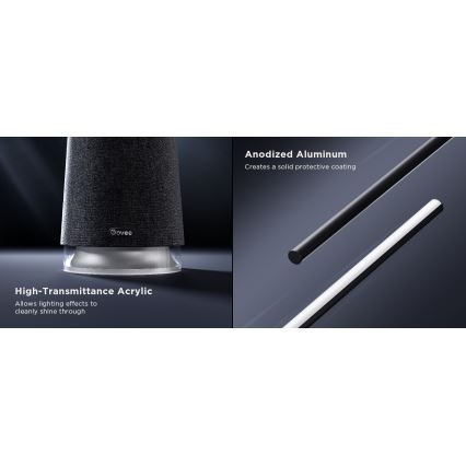 Govee - Lámpara LED de pie con altavoz Pro RGBICWW 2200-6500K Wi-Fi + control remoto