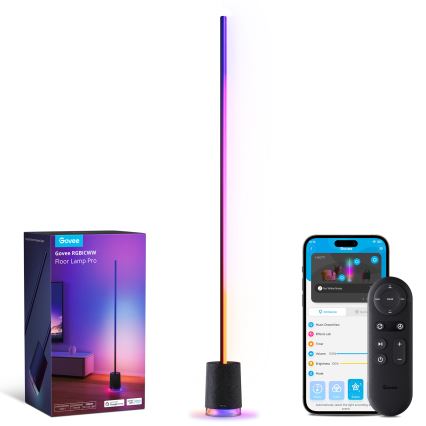 Govee - Lámpara LED de pie con altavoz Pro RGBICWW 2200-6500K Wi-Fi + control remoto