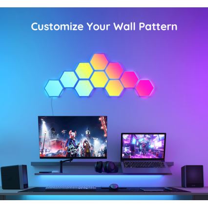 Govee - Set de extensión 2x Panel LED RGB regulable LED/7,2W/230V Wi-Fi