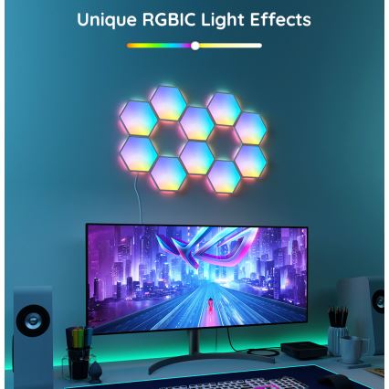 Govee - Set de extensión 2x Panel LED RGB regulable LED/7,2W/230V Wi-Fi