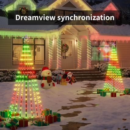 Govee - Árbol de Navidad LED RGBIC con estrella, 15 W, 230 V, IP65, 1,8 m, compatible con Matter y Wi‑Fi