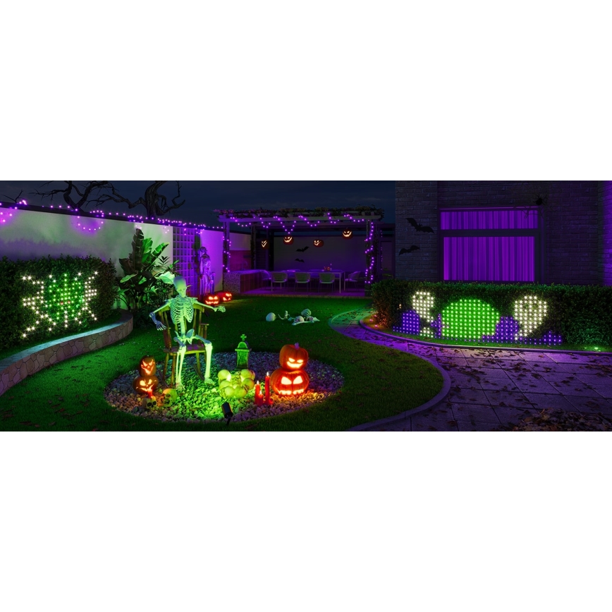 Govee - LED RGBIC Malla de iluminación exterior 143x85cm Wi-Fi Matter IP65