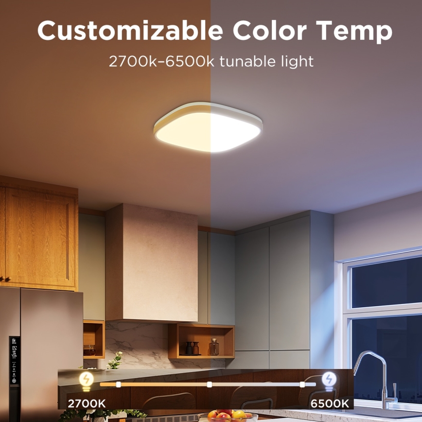Govee - LED RGBIC Plafón regulable LED/24W/230V 2700-6500K Wi-Fi
