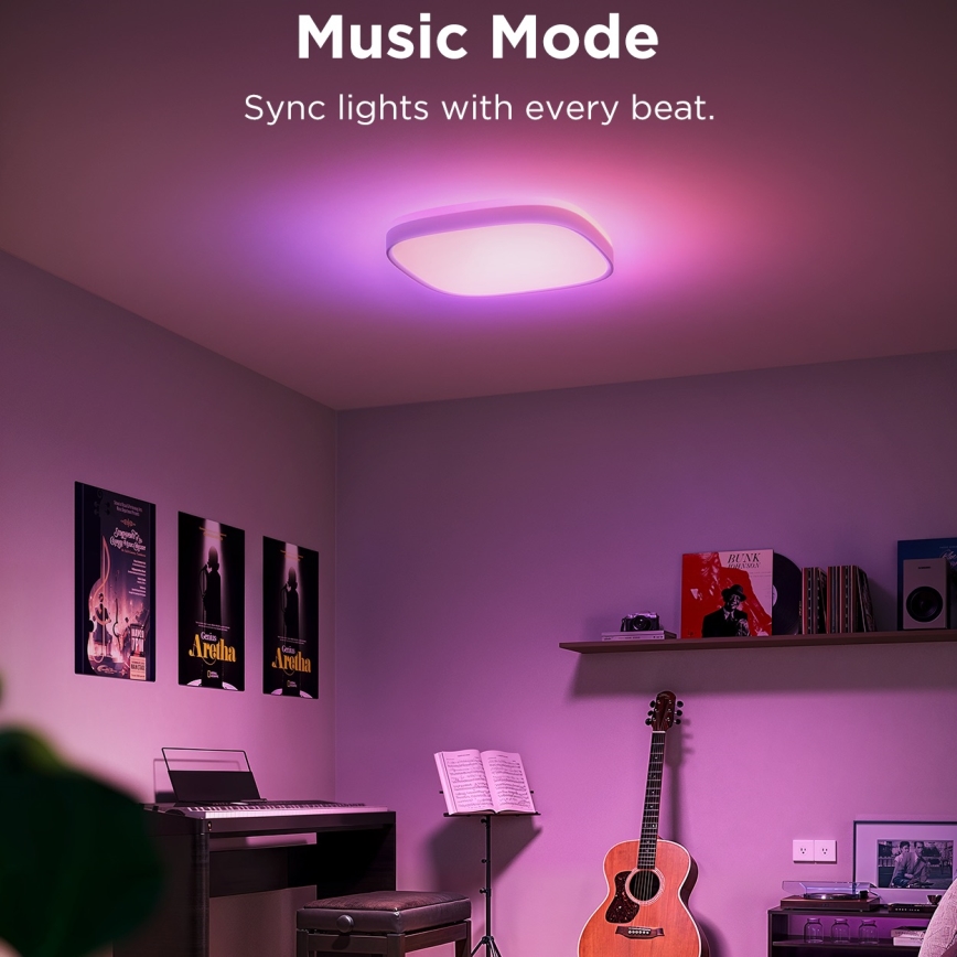 Govee - LED RGBIC Plafón regulable LED/24W/230V 2700-6500K Wi-Fi