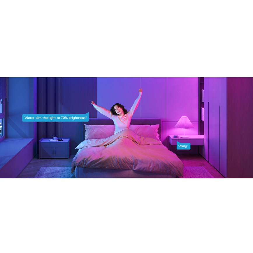 Govee - LED RGBWW Bombilla Inteligente E27/12W/230V 2700-6500K Wi-Fi