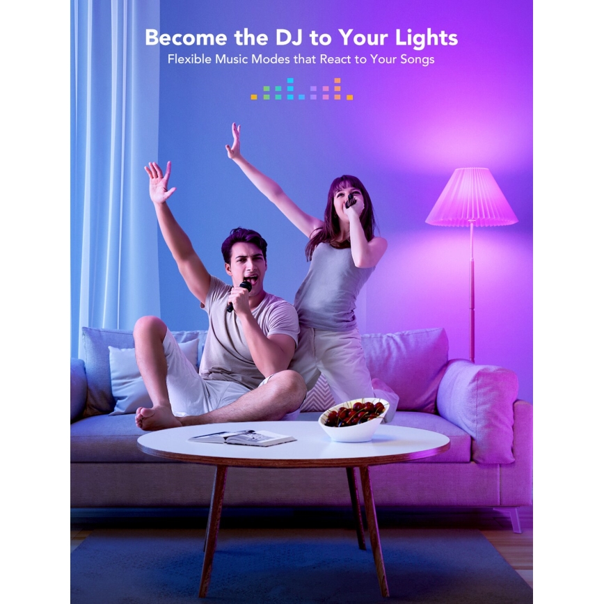 Govee - LED RGBWW Bombilla Inteligente E27/9W/230V 2700-6500K Wi-Fi