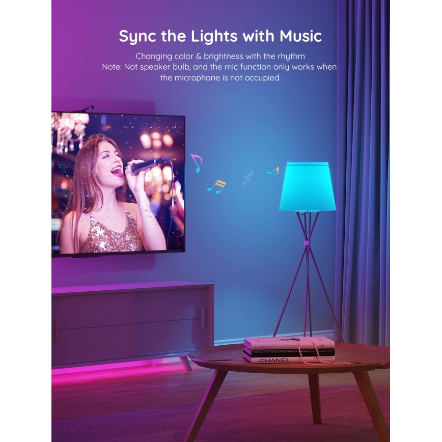 Govee - LED RGBWW Bombilla Inteligente E27/9W/230V 2700-6500K Wi-Fi