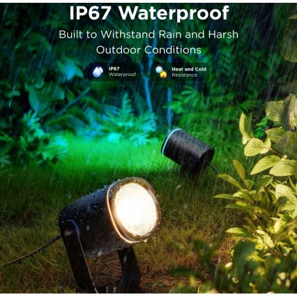 Govee - SET 2x LED RGBWW Proyector regulable LED/12W/230V IP67 2700-6500K Wi-Fi