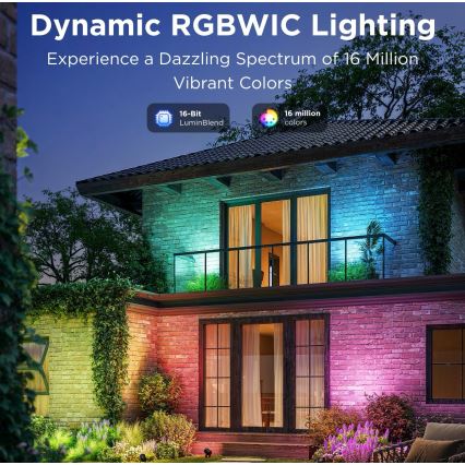 Govee - SET 2x LED RGBWW Proyector regulable LED/12W/230V IP67 2700-6500K Wi-Fi