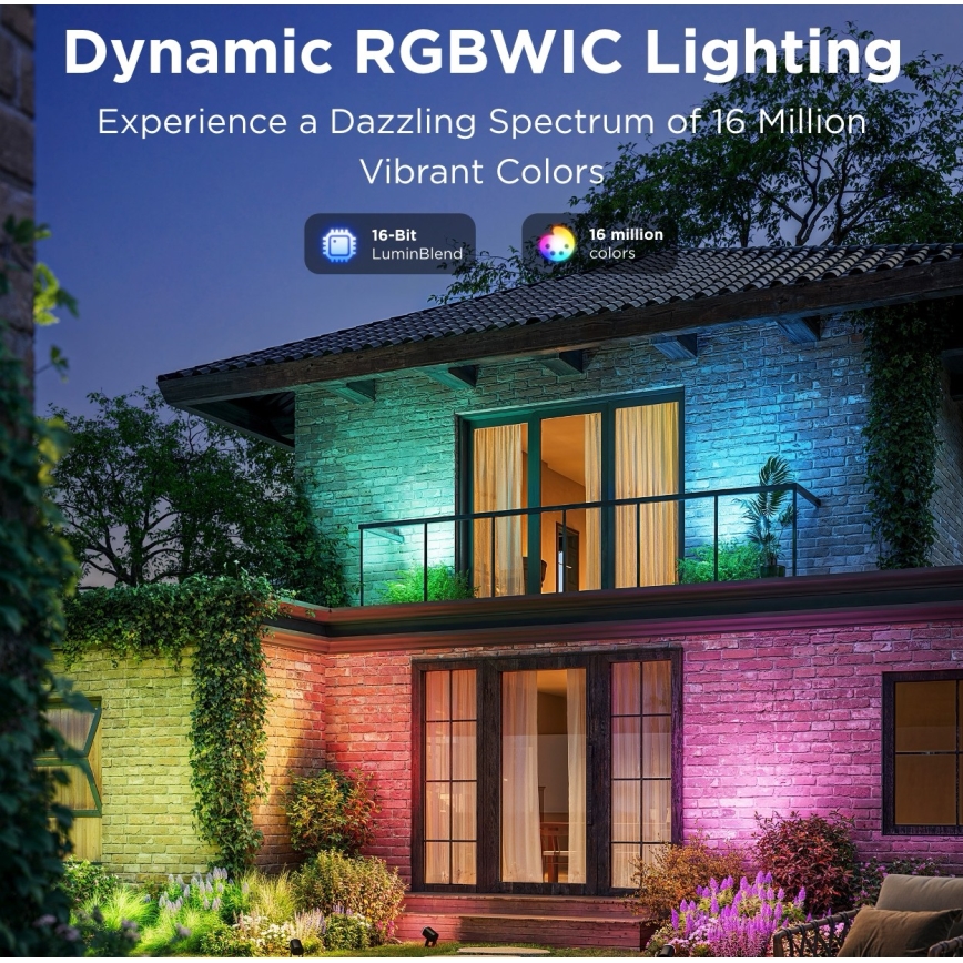 Govee - SET 2x LED RGBWW Proyector regulable LED/12W/230V IP67 2700-6500K Wi-Fi