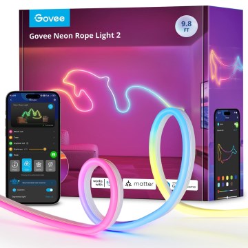 Govee - Neon 2 MATTER tira LED flexible 3 m RGBIC Wi-Fi