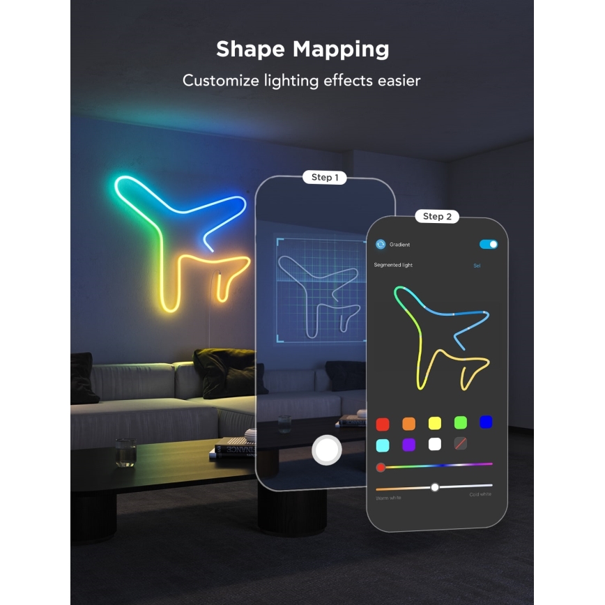 Govee - Neon 2 MATTER tira LED flexible 3 m RGBIC Wi-Fi