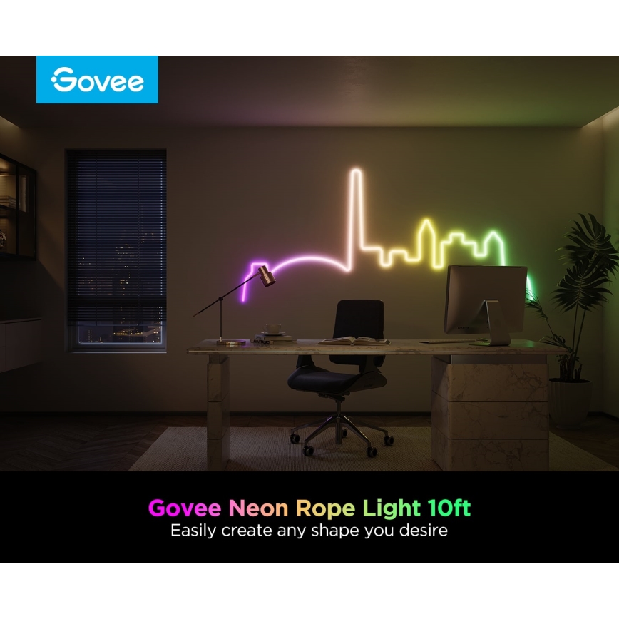 Govee - Neon 2 MATTER tira LED flexible 3 m RGBIC Wi-Fi