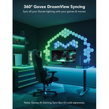 Govee - Neón LED retroiluminación de mesa 3m RGBIC Wi-Fi