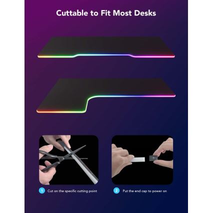 Govee - Neón LED retroiluminación de mesa 3m RGBIC Wi-Fi