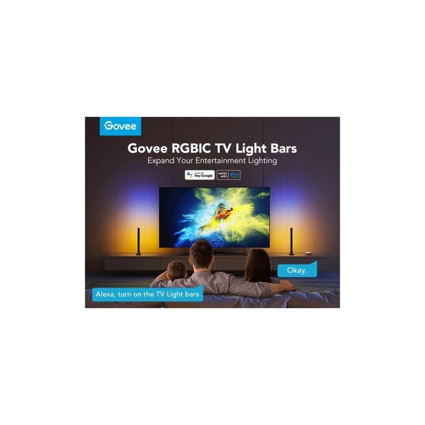 Govee - Panel LED RGBIC SMART 38cm para TV 43-75 - 2 unidades Wi-Fi