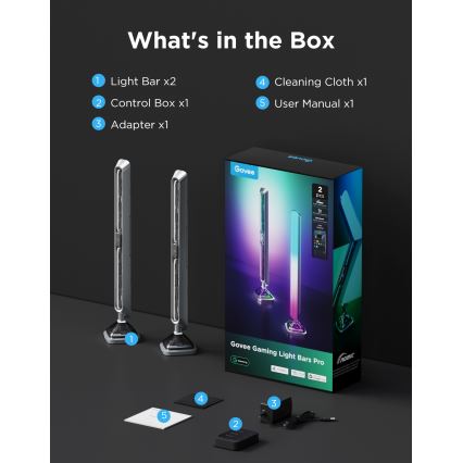 Govee - Paneles de iluminación Smart RGBIC Gaming Pro con Matter y Wi-Fi