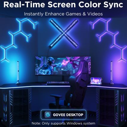 Govee - Paneles de iluminación Smart RGBIC Gaming Pro con Matter y Wi-Fi