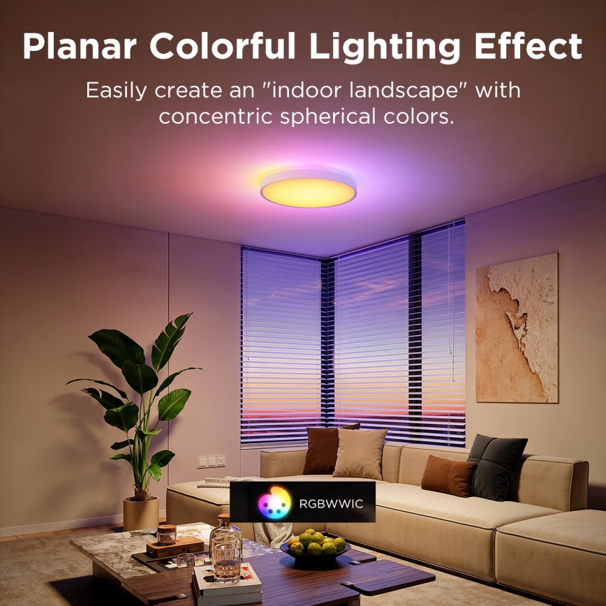 Govee - Plafón LED RGBIC regulable LED/49W/230V 2700-6500K Wi-Fi