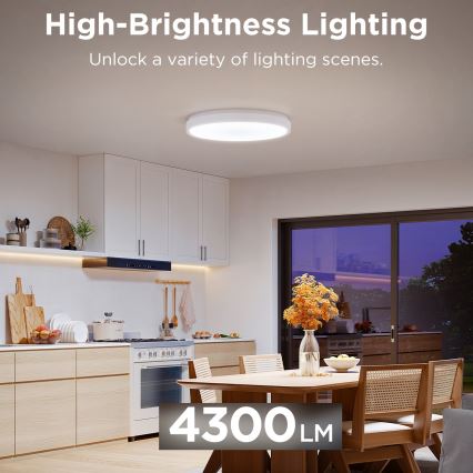 Govee - Plafón LED RGBIC regulable LED/49W/230V 2700-6500K Wi-Fi
